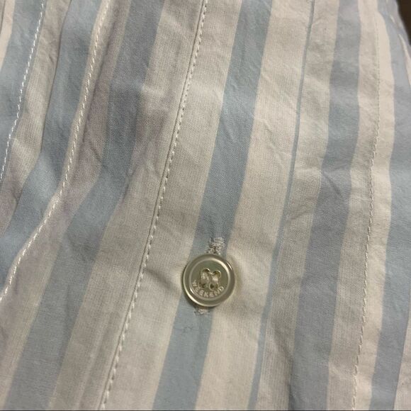 𝅺🆕 Maxmara Weekend Striped Down Button Flutter Sleeve Blouse - Picture 6 of 7